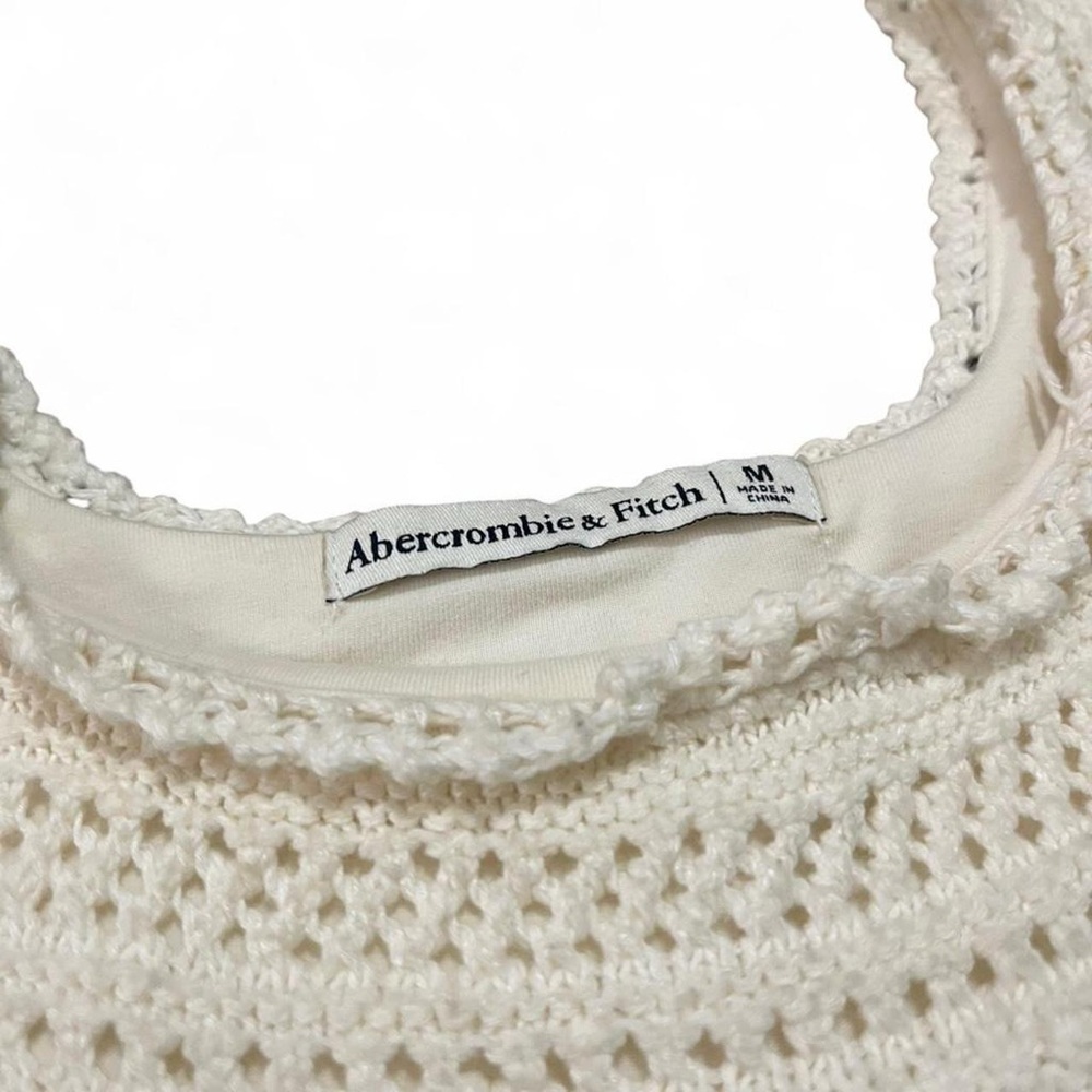 Abercrombie & Fitch Cream Crochet Knit Tank - Picture 3 of 5